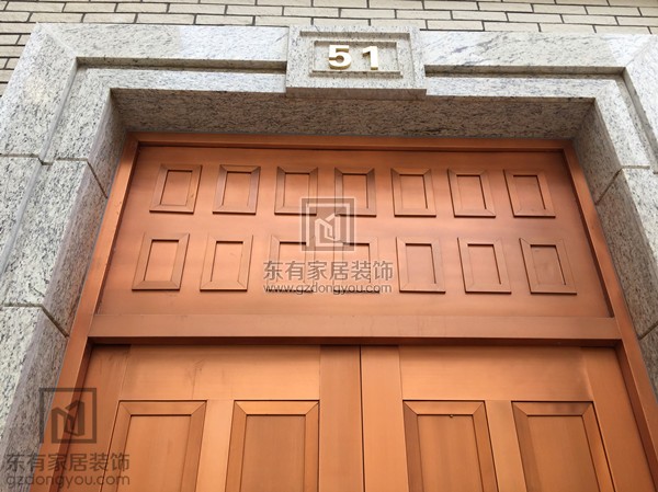 御湖名邸別墅鋁合金仿銅門