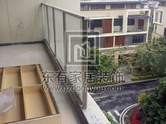 御金沙曉島別墅陽(yáng)臺(tái)不銹鋼玻璃紅古銅色欄桿 LG-032