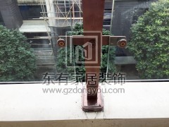 御金沙曉島別墅陽(yáng)臺(tái)不銹鋼玻璃紅古銅色欄桿 LG-032