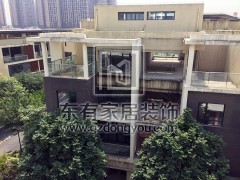 御金沙曉島別墅陽(yáng)臺(tái)不銹鋼玻璃紅古銅色欄桿 LG-032