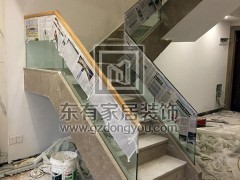 海濱花園復式樓梯玻璃扶手 FS-021