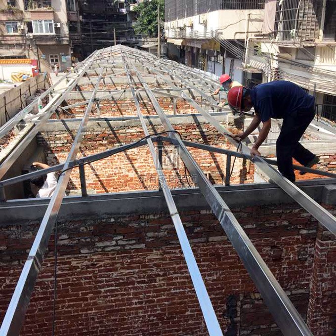花園酒店附近屋面雨棚搭建 YP-017
