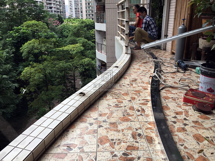 廣州小區不銹鋼陽臺護欄、隱形防盜網安裝工程 FDW-013