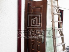 二沙島別墅不銹鋼仿木門 DM-020