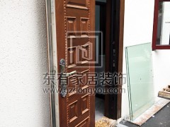 二沙島別墅不銹鋼仿木門 DM-020