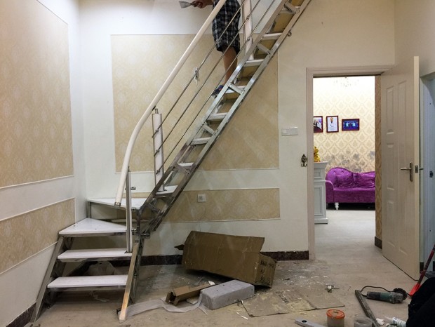 廣州美容院不銹鋼整梯工程 FS-019