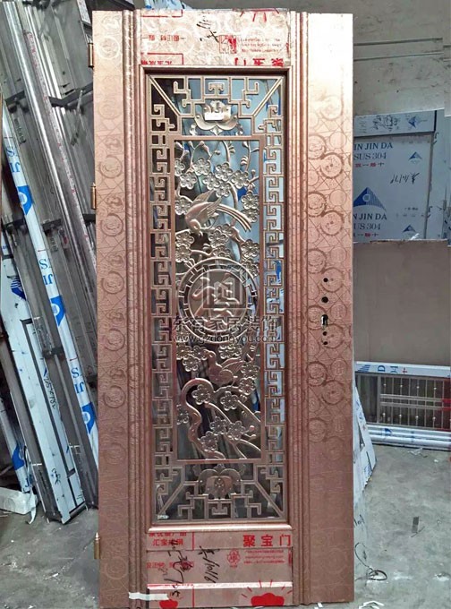 不銹鋼香檳金防盜門 DM-009
