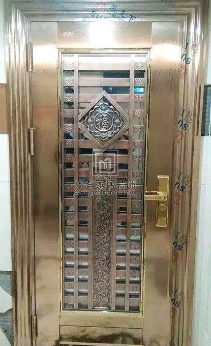 不銹鋼香檳金防盜門 DM-009