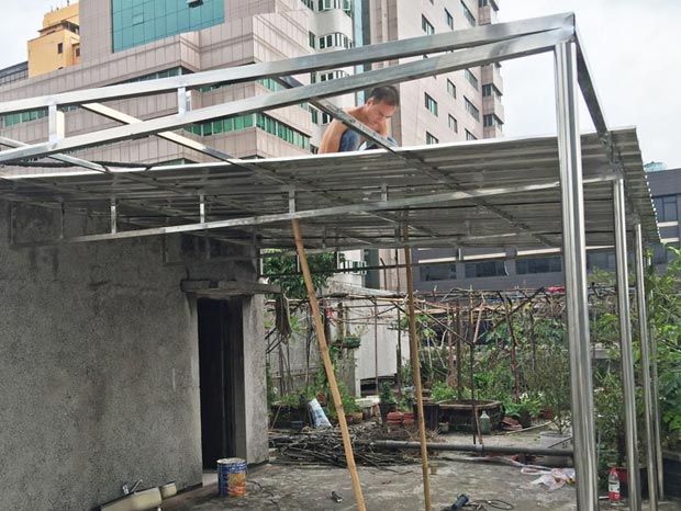 北京路劉小姐不銹鋼雨棚 YP-001