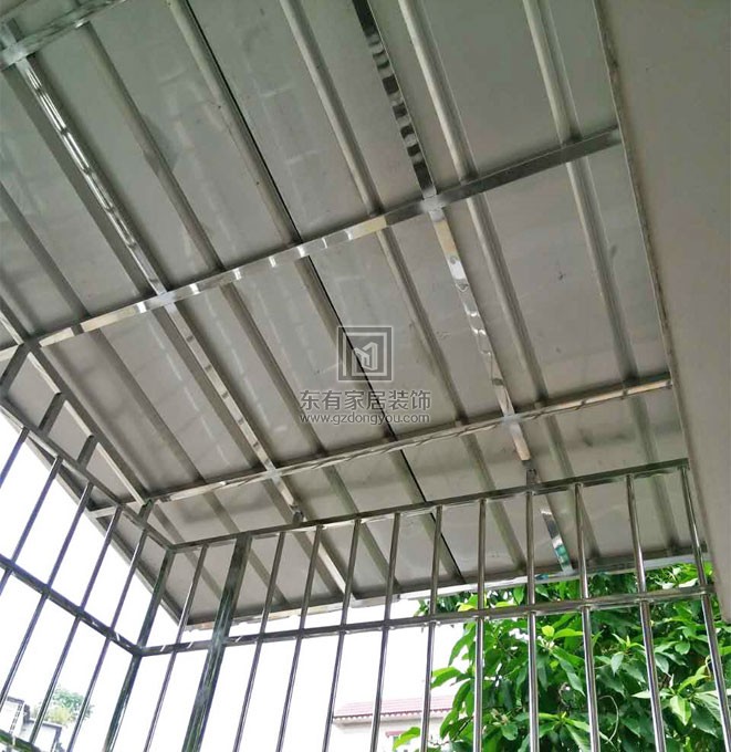 不銹鋼防盜網加雨棚 YP-004