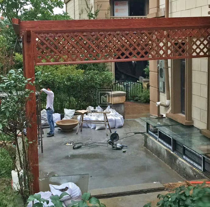 仿木鋁合金雨棚 YP-023