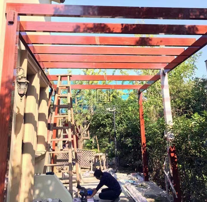 仿木鋁合金雨棚 YP-023