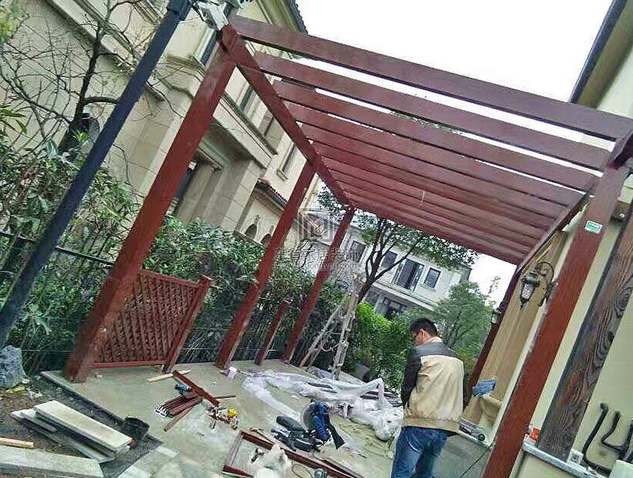 仿木鋁合金雨棚 YP-023