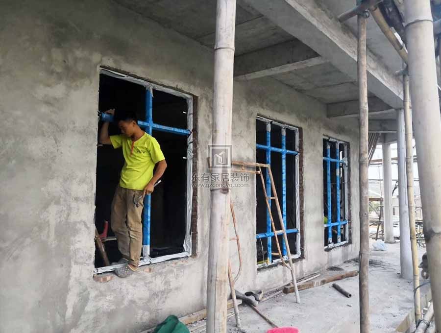 雅居樂劍橋郡國際全屋門窗施工實拍