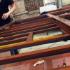 重型斷橋雙色平開窗（內(nèi)白，外木）