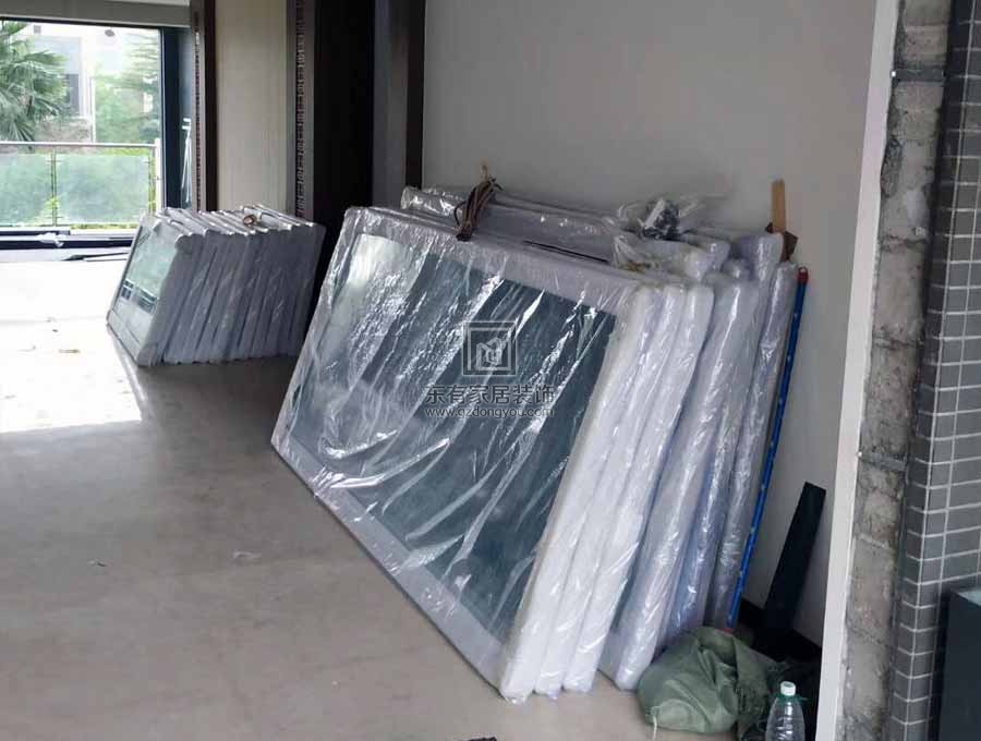 廣州星匯金沙別墅鋁合金玻璃雨棚