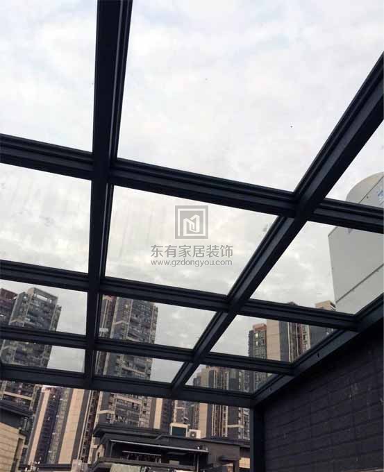 廣州星匯金沙別墅鋁合金玻璃雨棚