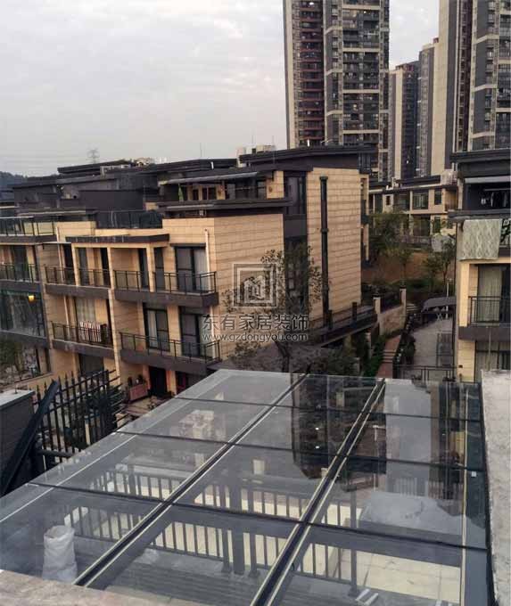 廣州星匯金沙別墅鋁合金玻璃雨棚
