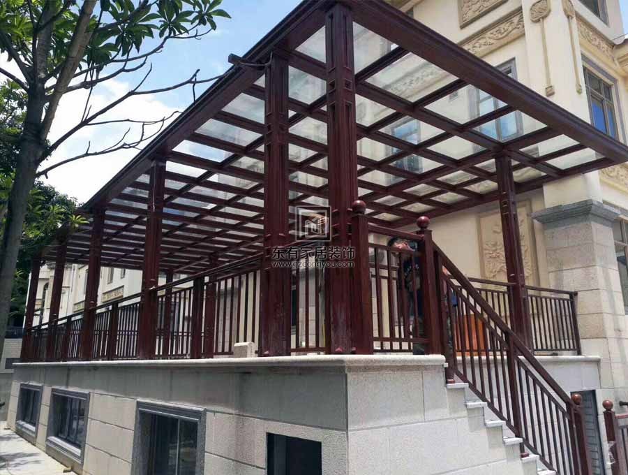 鋁合金玻璃雨棚、陽光板車棚