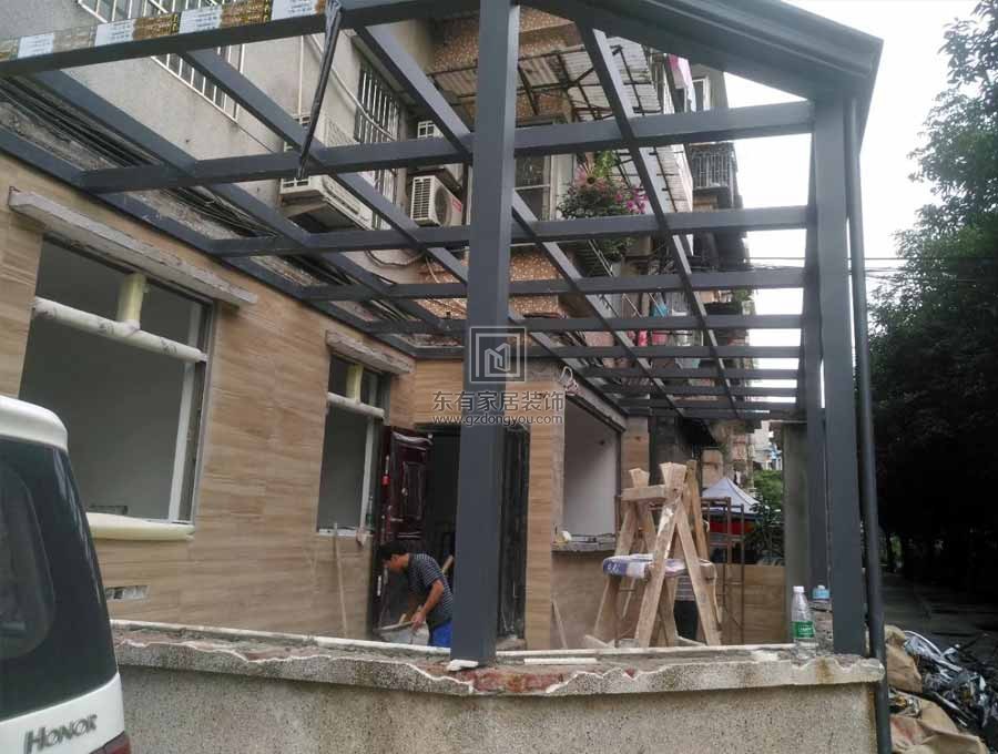 鋁合金玻璃雨棚、陽光板車棚
