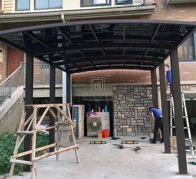 鋁合金玻璃雨棚、陽光板車棚