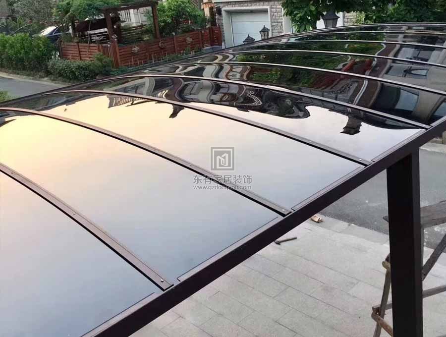 鋁合金玻璃雨棚、陽光板車棚