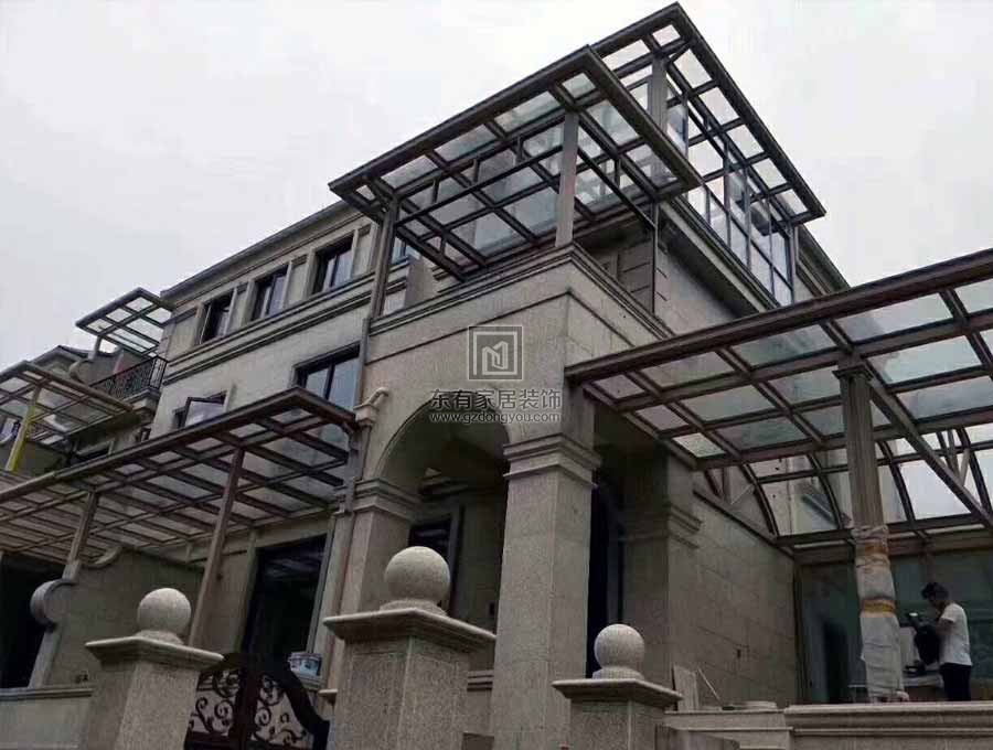 桐林別墅門窗，陽臺鋁合金雨棚