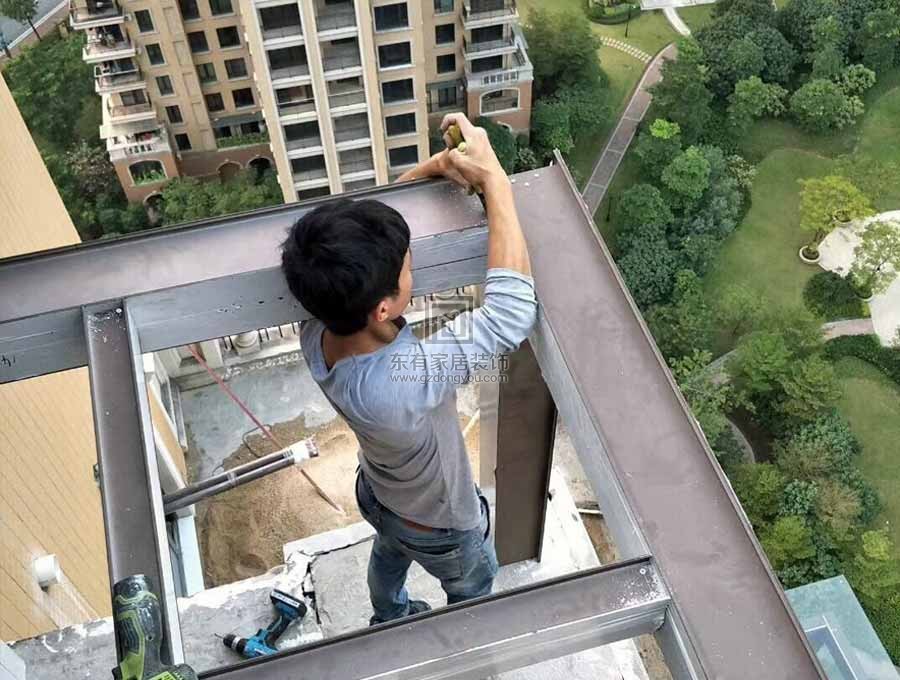 桐林別墅門窗，陽臺鋁合金雨棚