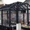 廣州花都別墅全屋鋁合金重型玻璃雨棚，鋁合金窗安裝實拍