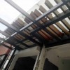 廣州花都別墅全屋鋁合金重型玻璃雨棚，鋁合金窗安裝實拍
