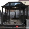 廣州花都別墅全屋鋁合金重型玻璃雨棚，鋁合金窗安裝實拍