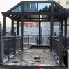 廣州花都別墅全屋鋁合金重型玻璃雨棚，鋁合金窗安裝實拍