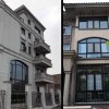 廣州花都別墅全屋鋁合金重型玻璃雨棚，鋁合金窗安裝實拍