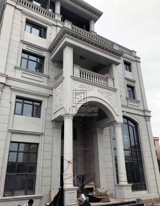 廣州花都別墅全屋鋁合金重型玻璃雨棚，鋁合金窗安裝實拍