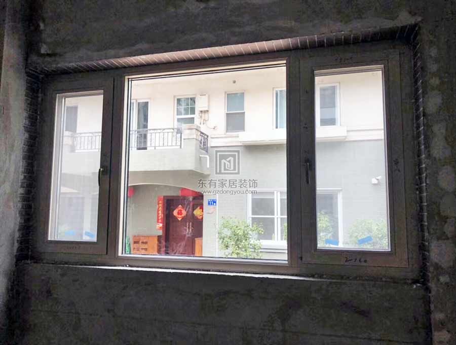 鋁合金斷橋窗紗一體白色平開窗
