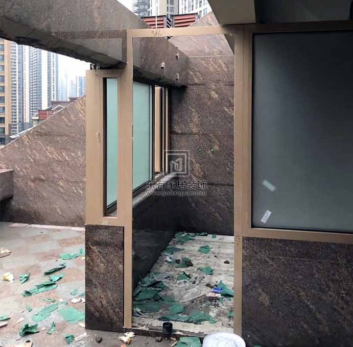 天河美景花園香檳色斷橋窗紗一體全屋項目實拍
