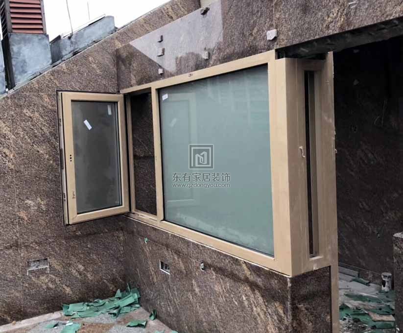 天河美景花園香檳色斷橋窗紗一體全屋項目實拍