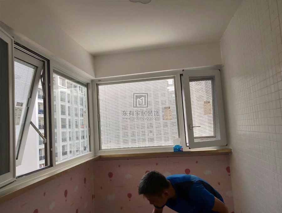 天河美景花園香檳色斷橋窗紗一體全屋項目實拍