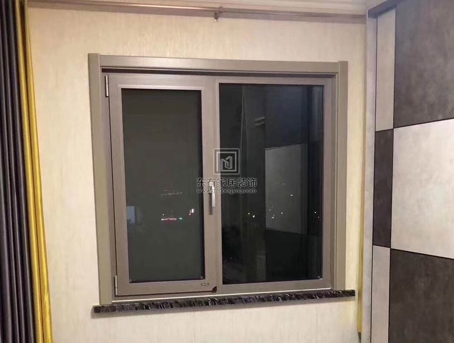香檳金鋁合金斷橋門窗