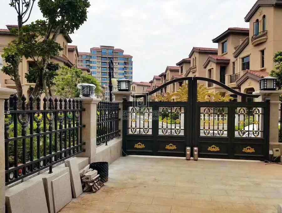 粵港花園別墅大門、圍欄、護(hù)欄、鋁門窗、雨棚、廷苑門 DM-028