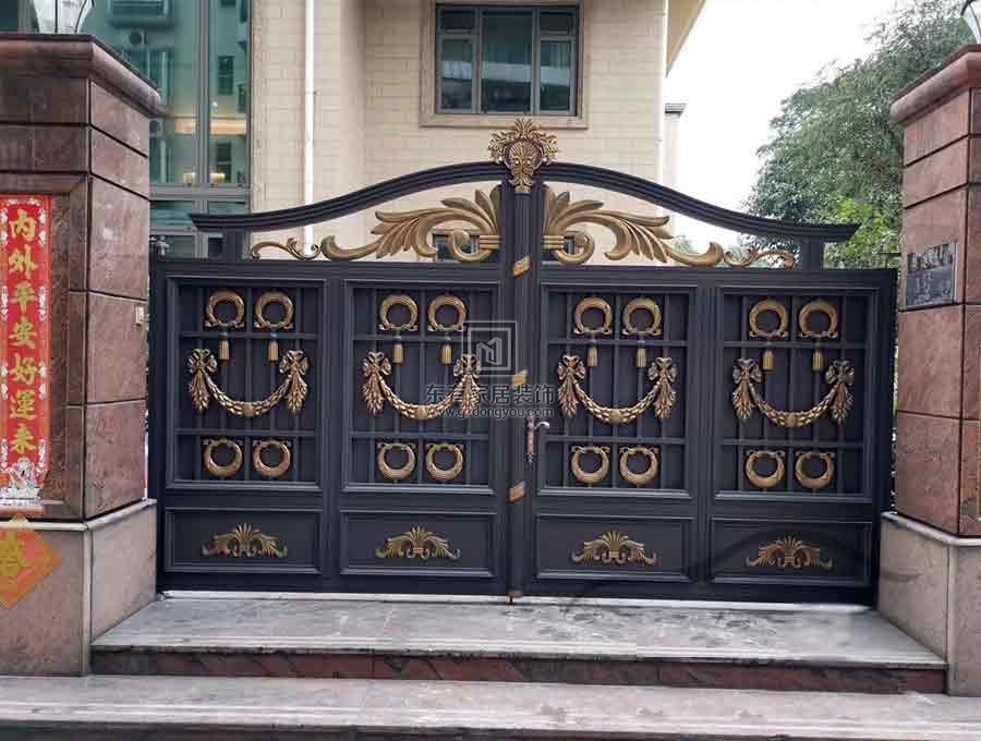 粵港花園別墅大門、圍欄、護(hù)欄、鋁門窗、雨棚、廷苑門 DM-028