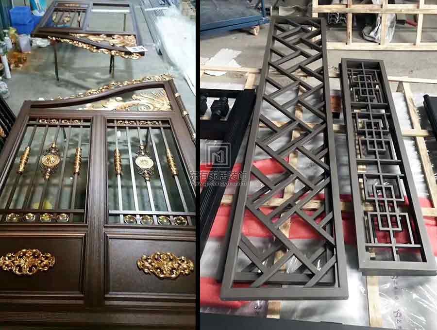 粵港花園別墅大門、圍欄、護(hù)欄、鋁門窗、雨棚、廷苑門 DM-028