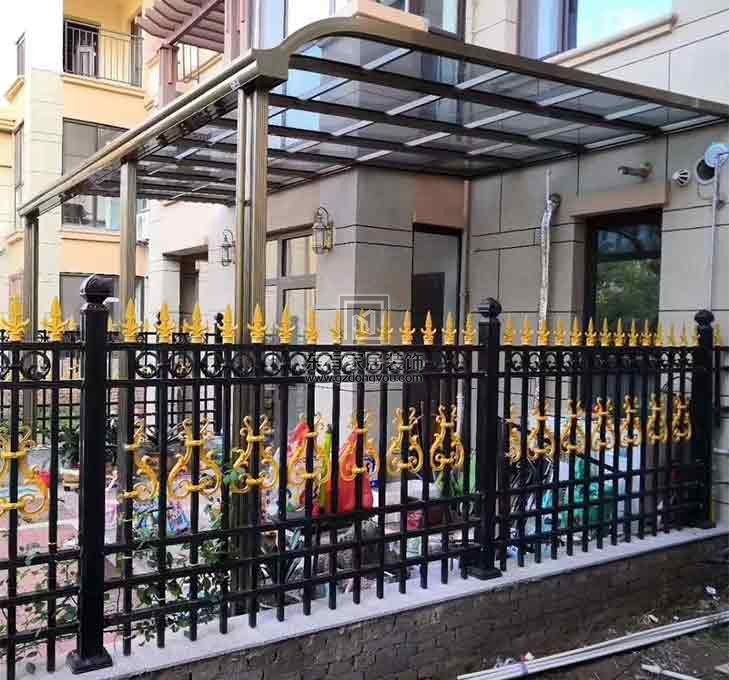 粵港花園別墅大門、圍欄、護(hù)欄、鋁門窗、雨棚、廷苑門 DM-028
