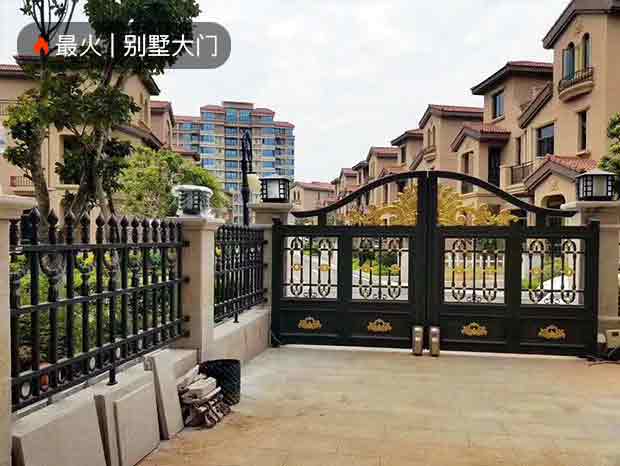 粵港花園別墅大門、圍欄、護(hù)欄、鋁門窗、雨棚、廷苑門 DM-028