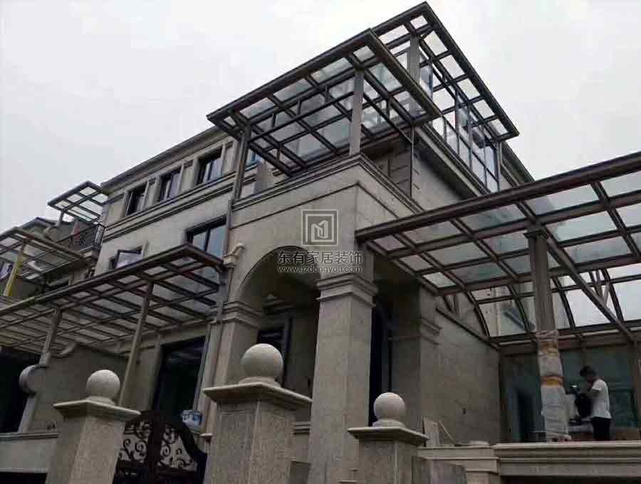 別墅鋁合金陽光板雨棚