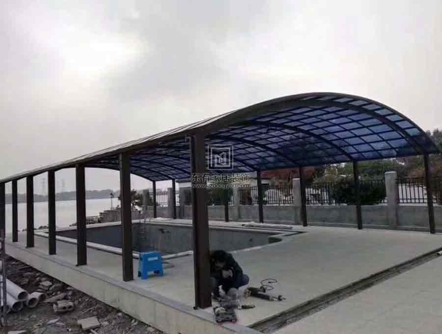 別墅鋁合金陽光板雨棚