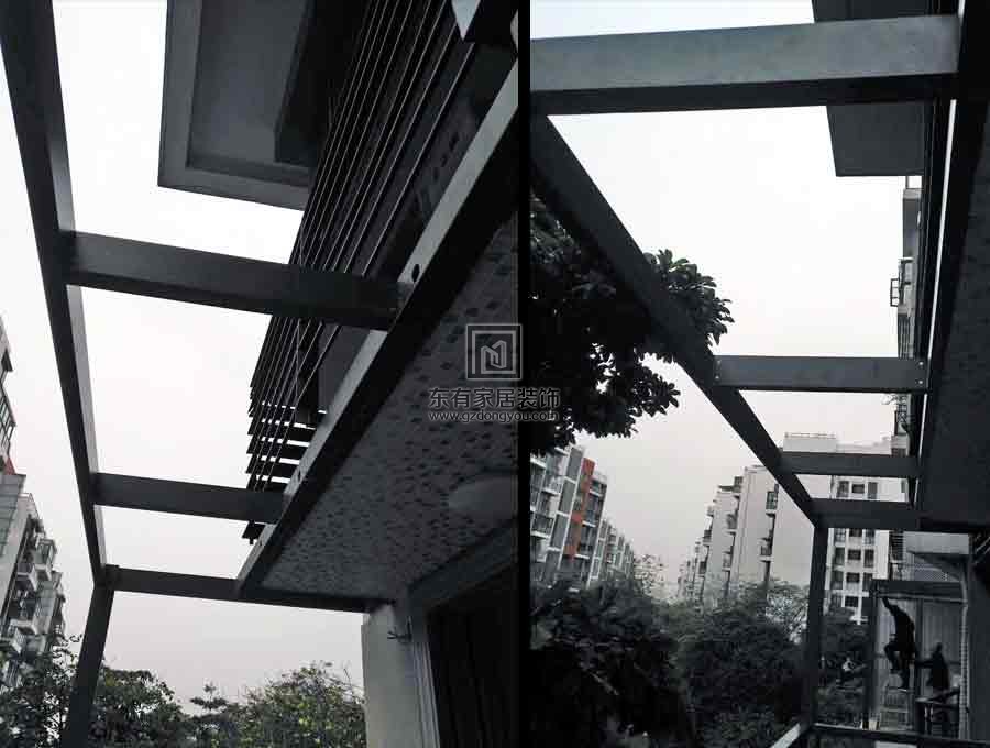連體別墅陽光房、雨棚、鋁合金門窗項目實拍