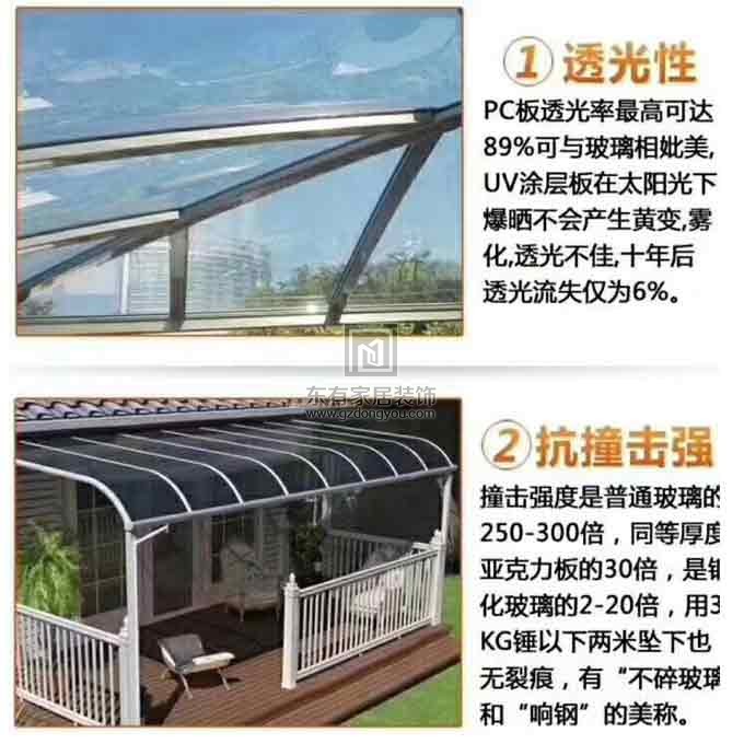 鋁合金陽光板雨棚
