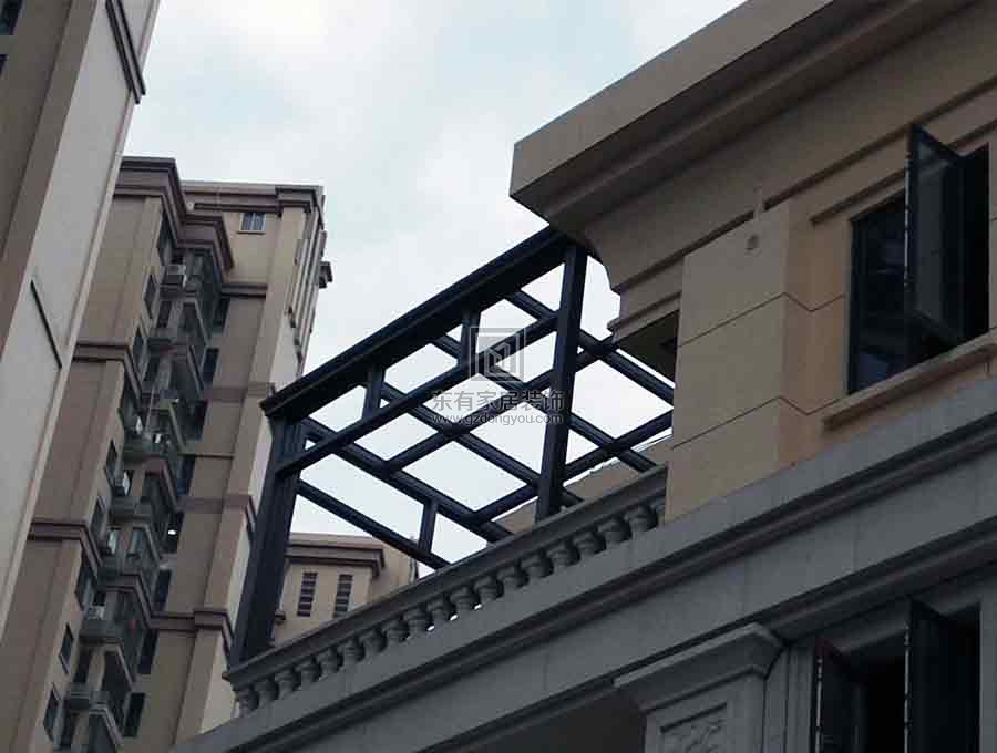 御金沙曉島別墅陽光房鋁合金雨棚項目