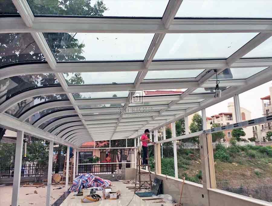 珠光御景壹號(hào)陽光板雨棚、全屋斷橋門窗